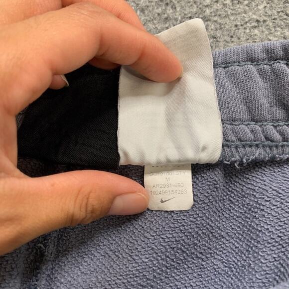 Nike Shorts Mens M Medium Steel Grey Cotton Sportswear French Terry Color Wash - Picture 8 of 12